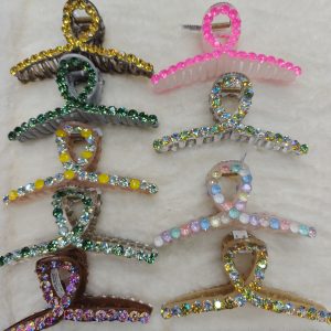 5.5-inch large clothes hanger with high-grade imported crystal claw clip